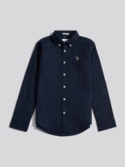 U.S. Polo Assn Navy Blue Boys Oxford Shirt - Image 7 of 9