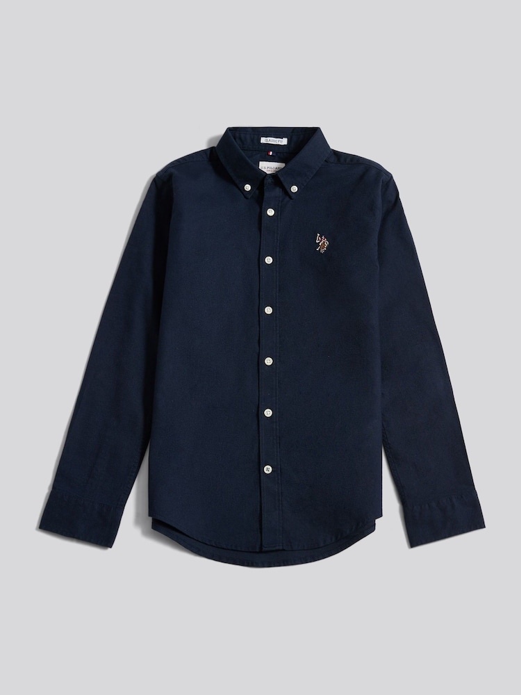 boys navy blue dress shirt Boys' Tailored Shirts