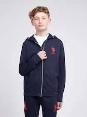 U.S. Polo Assn. Blue Boys Player 3 Zip Hoodie - Image 1 of 11