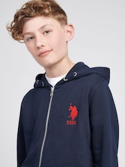 U.S. Polo Assn. Blue Boys Player 3 Zip Hoodie - Image 2 of 11
