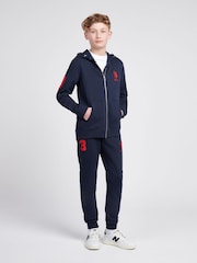 U.S. Polo Assn. Blue Boys Player 3 Zip Hoodie - Image 3 of 11