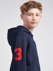 U.S. Polo Assn. Blue Boys Player 3 Zip Hoodie - Image 5 of 11
