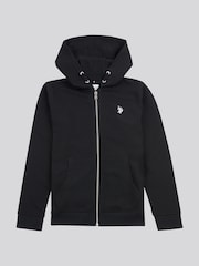 U.S. Polo Assn. Black Double Horsemen Zip Hoodie - Image 6 of 9