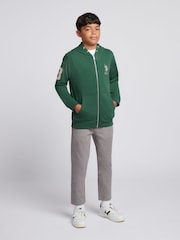 U.S. Polo Assn. Green Boys Player 3 Zip Hoodie - Image 3 of 9