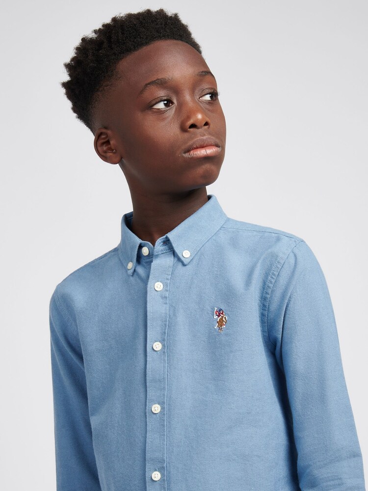 U.S. Polo Assn Vintage Indigo Boys Oxford Shirt - Image 2 of 9