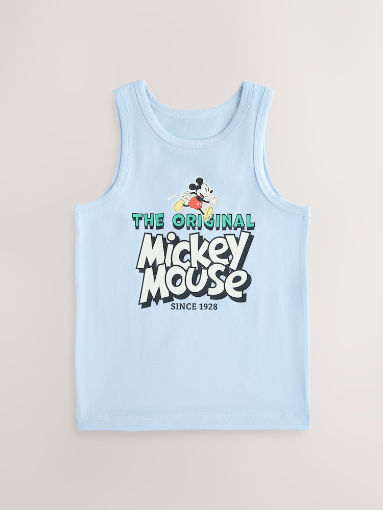 Blue/White Mickey Mouse Vests 3 Pack (1.5-8yrs) - Image 2 of 7