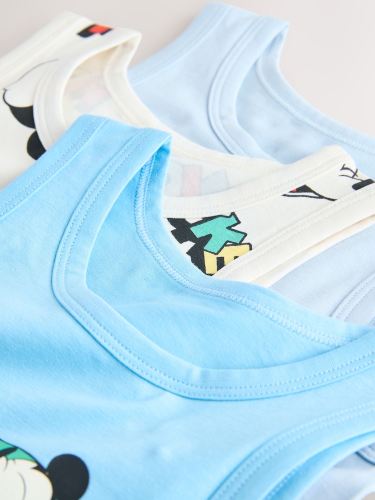 Blue/White Mickey Mouse Vests 3 Pack (1.5-8yrs) - Image 7 of 7