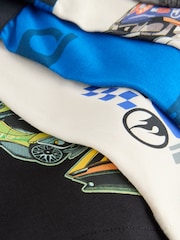 Black/White/Blue Hot Wheels Trunks 5 Pack (2-14yrs) - Image 9 of 9