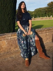 Imprimeu floral - National Trust x Next Maxi Skirt - Imaginea 1 din 9