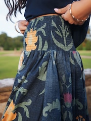 Imprimeu floral - National Trust x Next Maxi Skirt - Imaginea 6 din 9