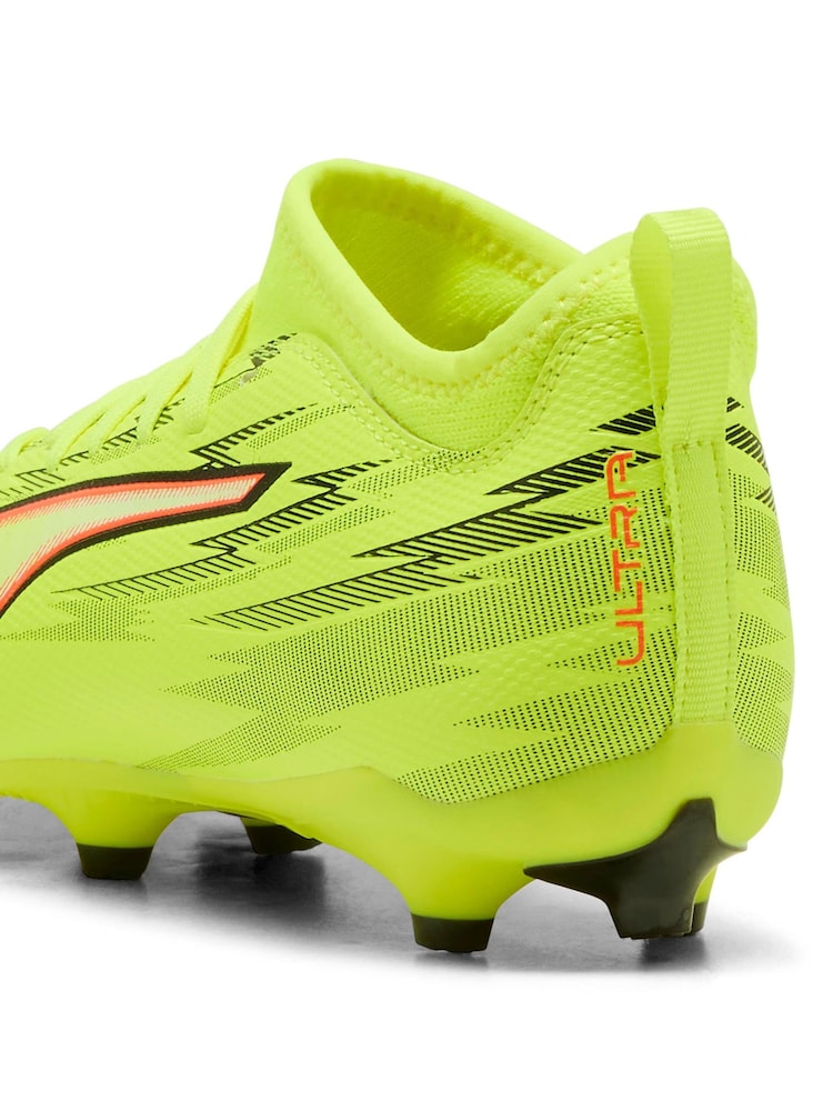 Puma Yellow Kids Ultra 6 Match Firm Ground Football Boots - Image 6 of 6
