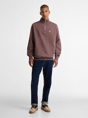 Barbour® Brown Beckhill Quarter Zip Sweatshirt - Image 2 of 5