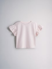 The Set 5 Pack Cotton Jersey Frill Sleeve T-Shirt and Shorts Pyjamas Set Pink/Cream/Brown - Image 9 of 13