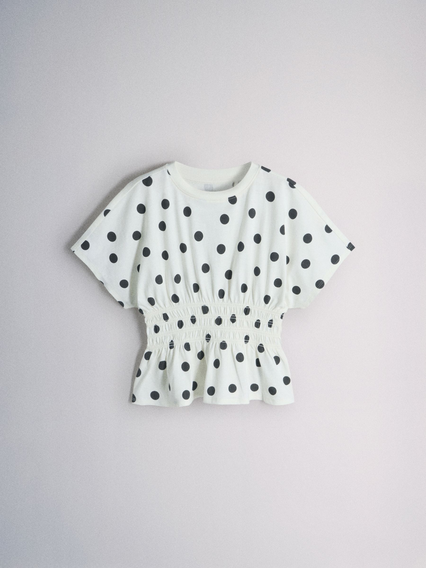 Buy The Set 3 Pack Shirred Waist Cotton Tops Brown/Pink/Spot from