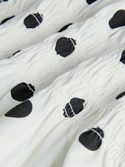 The Set 3 Pack Shirred Waist Cotton Tops Brown/Pink/Spot - Image 6 of 6