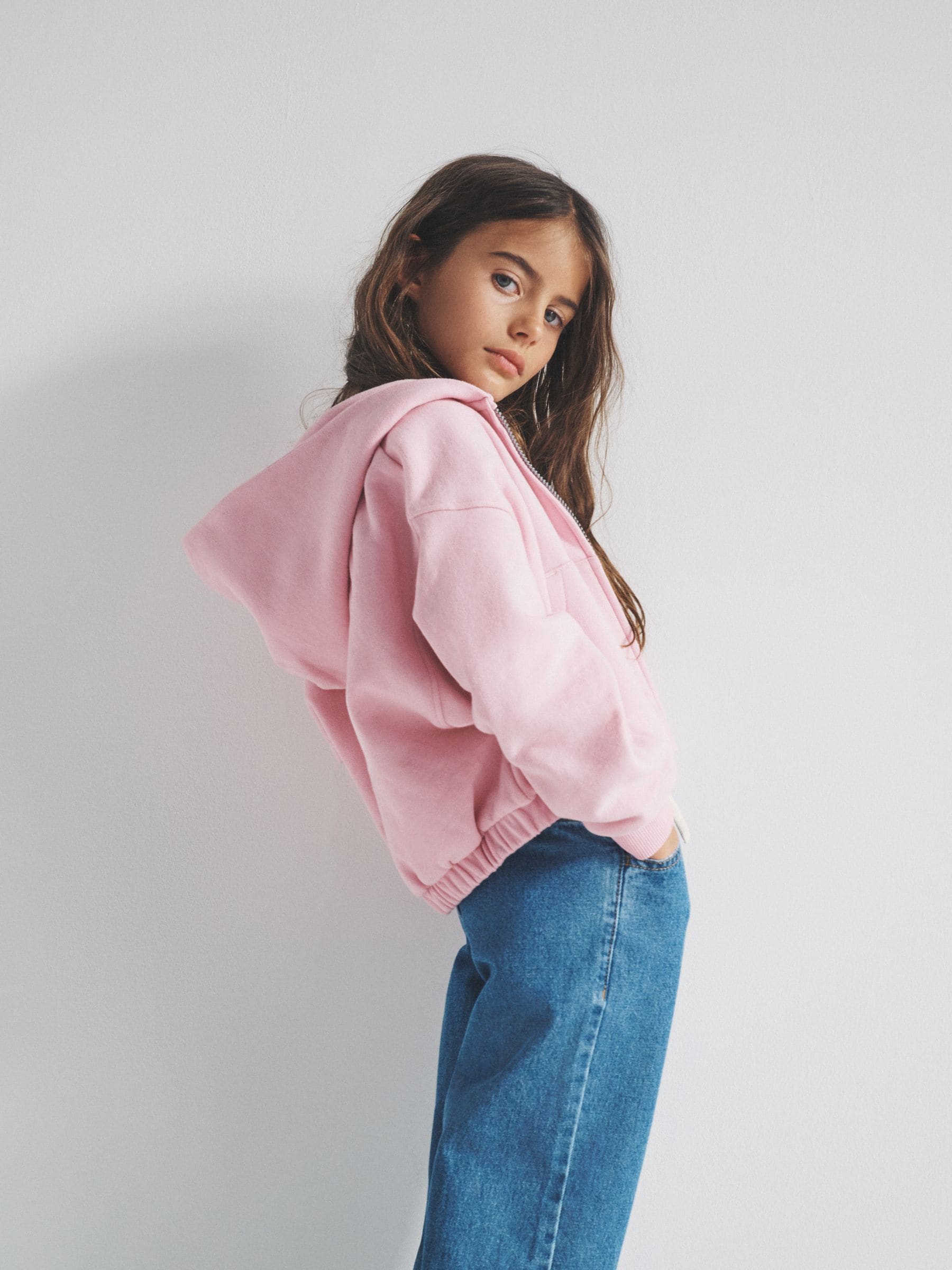 Buy The Set 4 Pack Cropped Zip Through Hoodies and Crews Pink/Blue