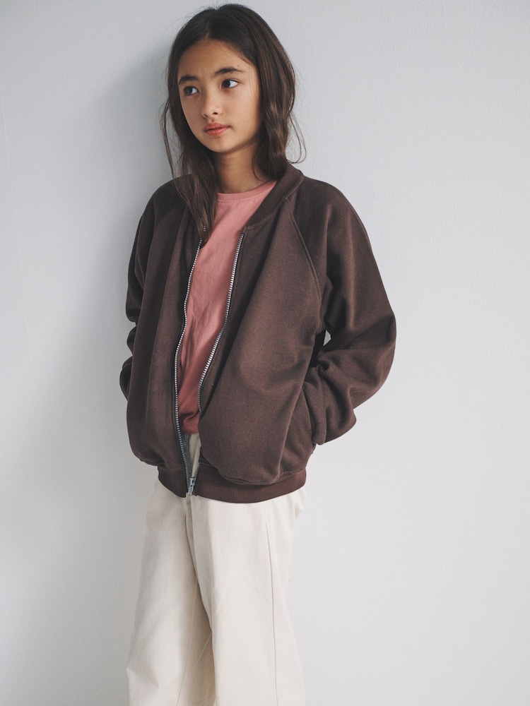 The Set 4 Pack Elasticated Hem Crews and Zip Through Bombers Brown/Cream/Pink - Image 2 of 6