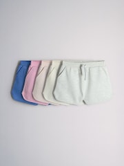 The Set Jersey Sweat Shorts 5 Pack Pink/Blue/White/Grey - Image 1 of 13