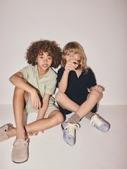 The Set 2 Pack Rib Trophy Neck Top and Short Set Blue/Green - Image 5 of 6