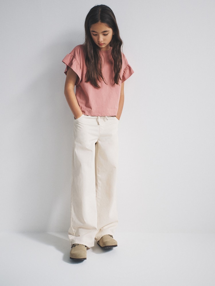 The Set 2 Pack Tie Waist Pull On Jean Pink/Ecru - Image 2 of 6