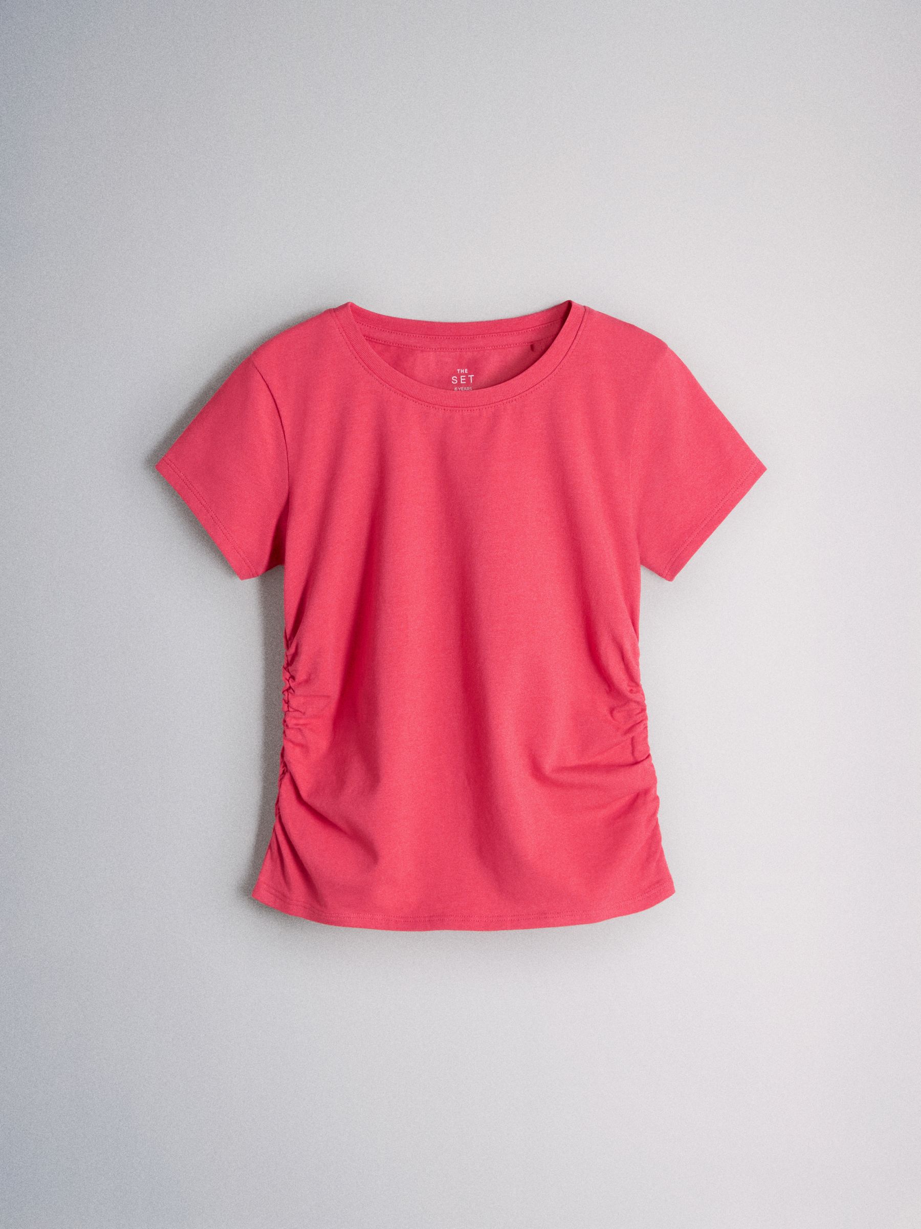 Buy The Set 4 Pack Ruched Cotton Jersey Short Sleeve T-Shirts Red