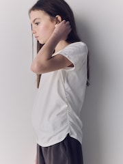 The Set 4 Pack Ruched Cotton Jersey Short Sleeve T-Shirts - Imaginea 5 din 6