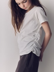 The Set 4 Pack Ruched Cotton Jersey Short Sleeve T-Shirts - Imaginea 6 din 6