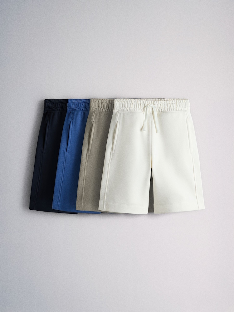 The Set 4 Pack Jersey Sweat Shorts Blue/Green/Cream - Image 1 of 6