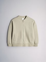 The Set 4 Pack Zip Through Sweat Bombers and Seam Detail Crews Navy Blue/Green/Cream - Image 5 of 6