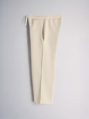 The Set Piped Zip Through Funnel Neck Top and Wide Leg Jogger Set Brown/Cream - Image 6 of 6