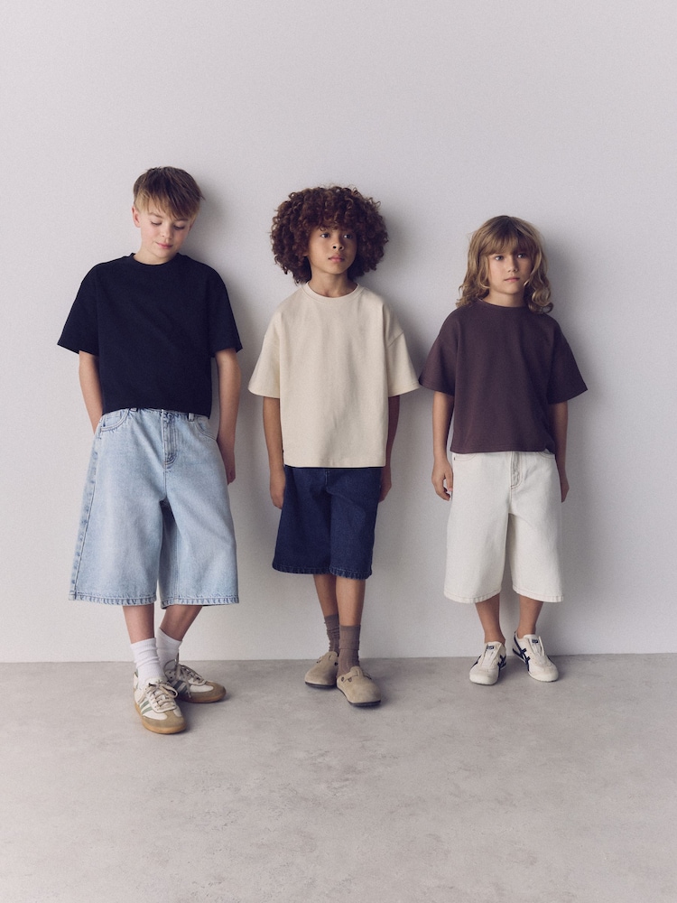 The Set 3 Pack Denim Jorts Dark Wash/Ecru/Mid Wash - Image 1 of 6