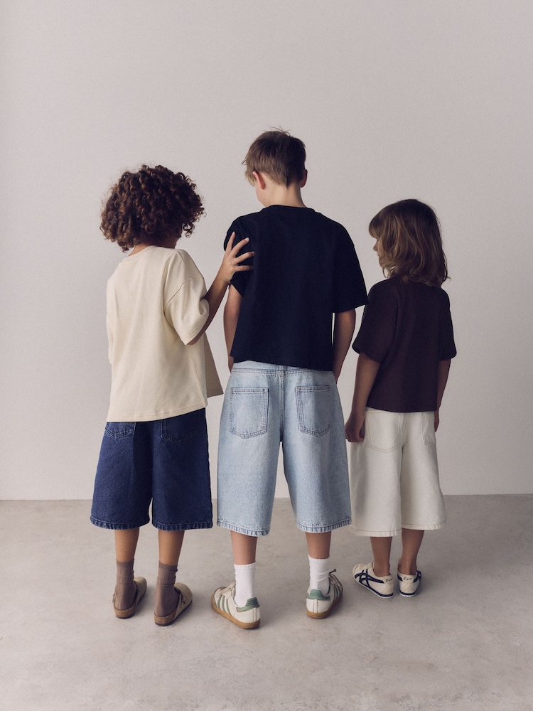 The Set 3 Pack Denim Jorts Dark Wash/Ecru/Mid Wash - Image 2 of 6