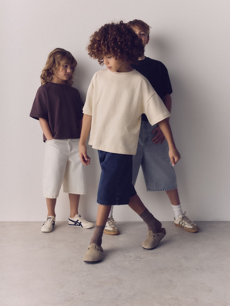 The Set 3 Pack Denim Jorts Dark Wash/Ecru/Mid Wash - Image 6 of 6