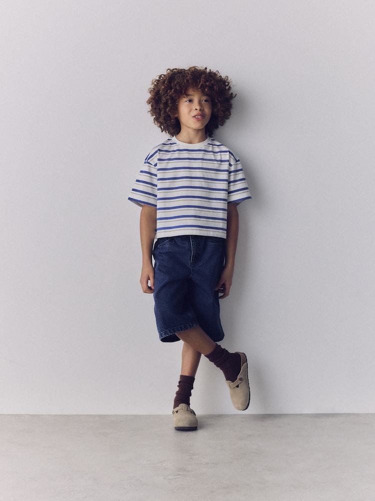 The Set 5 Pack Cropped Oversized Jersey Short Sleeve T-Shirts - Imaginea 2 din 6