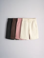 The Set 4 Pack Jersey Sweat Shorts Brown/Cream/Pink/Black - Image 1 of 7