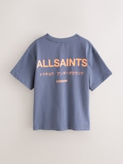 smALLSAINTS Mid Blue Oversized Underground Crew Neck Cotton T-Shirt - Image 5 of 7