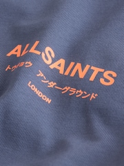 smALLSAINTS Mid Blue Oversized Underground Crew Neck Cotton T-Shirt - Image 6 of 7