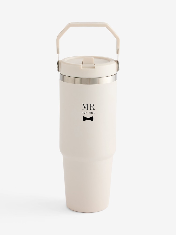 Cream Est 2026 Wedding Mr Water Bottle - Image 1 of 1