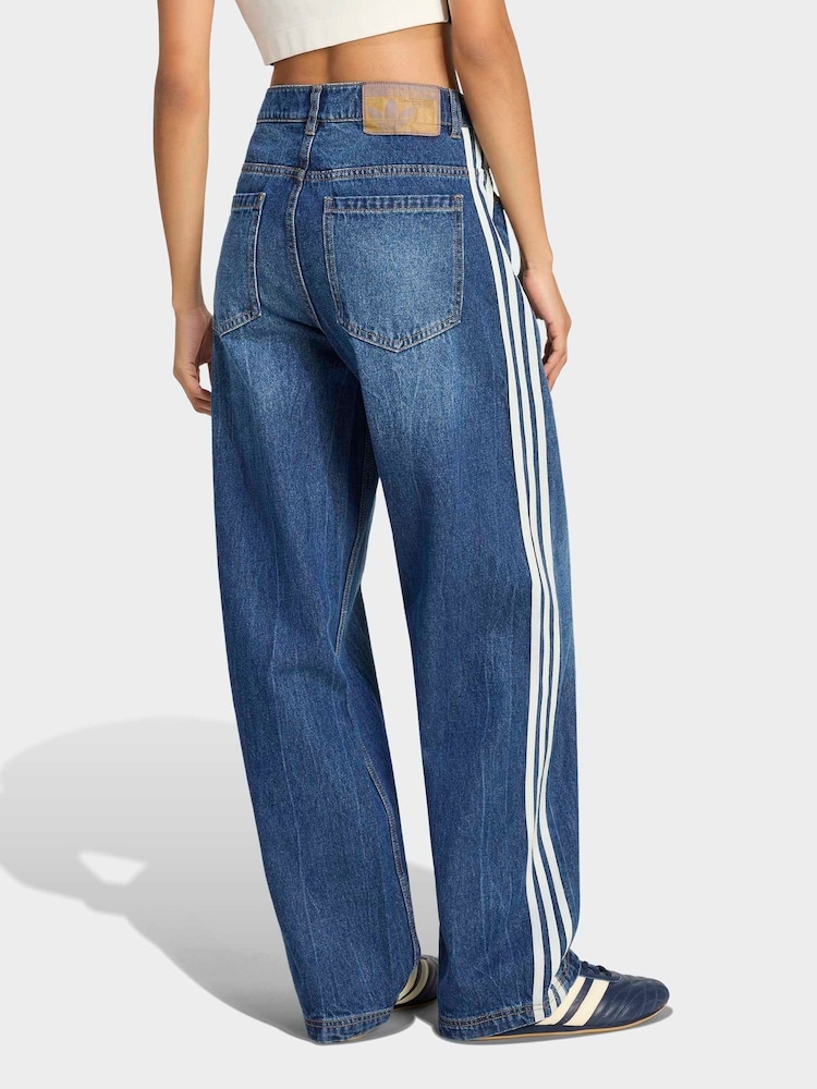 adidas Original Blue Denim Dad Jeans - Image 2 of 6