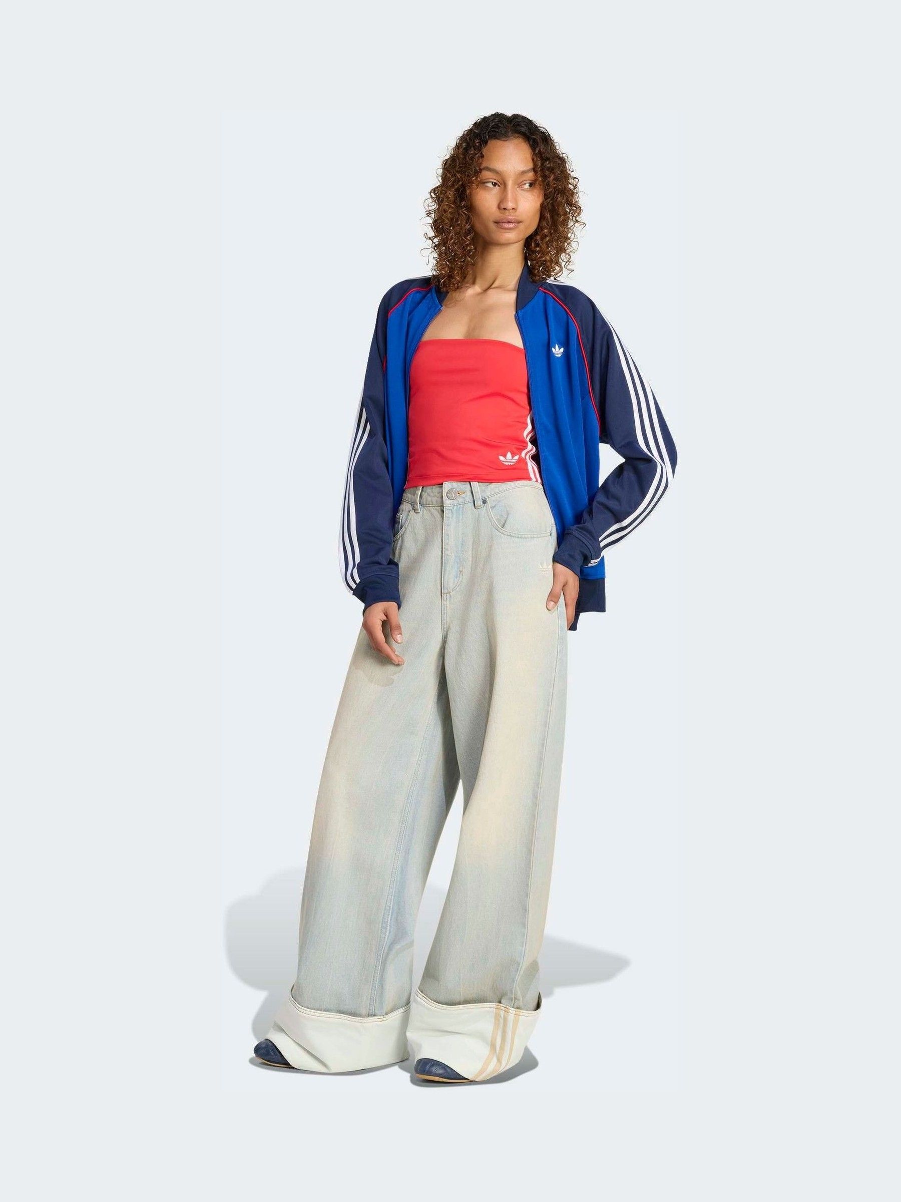 Buy adidas Originals Light Wash Wide Leg Jeans from Next USA