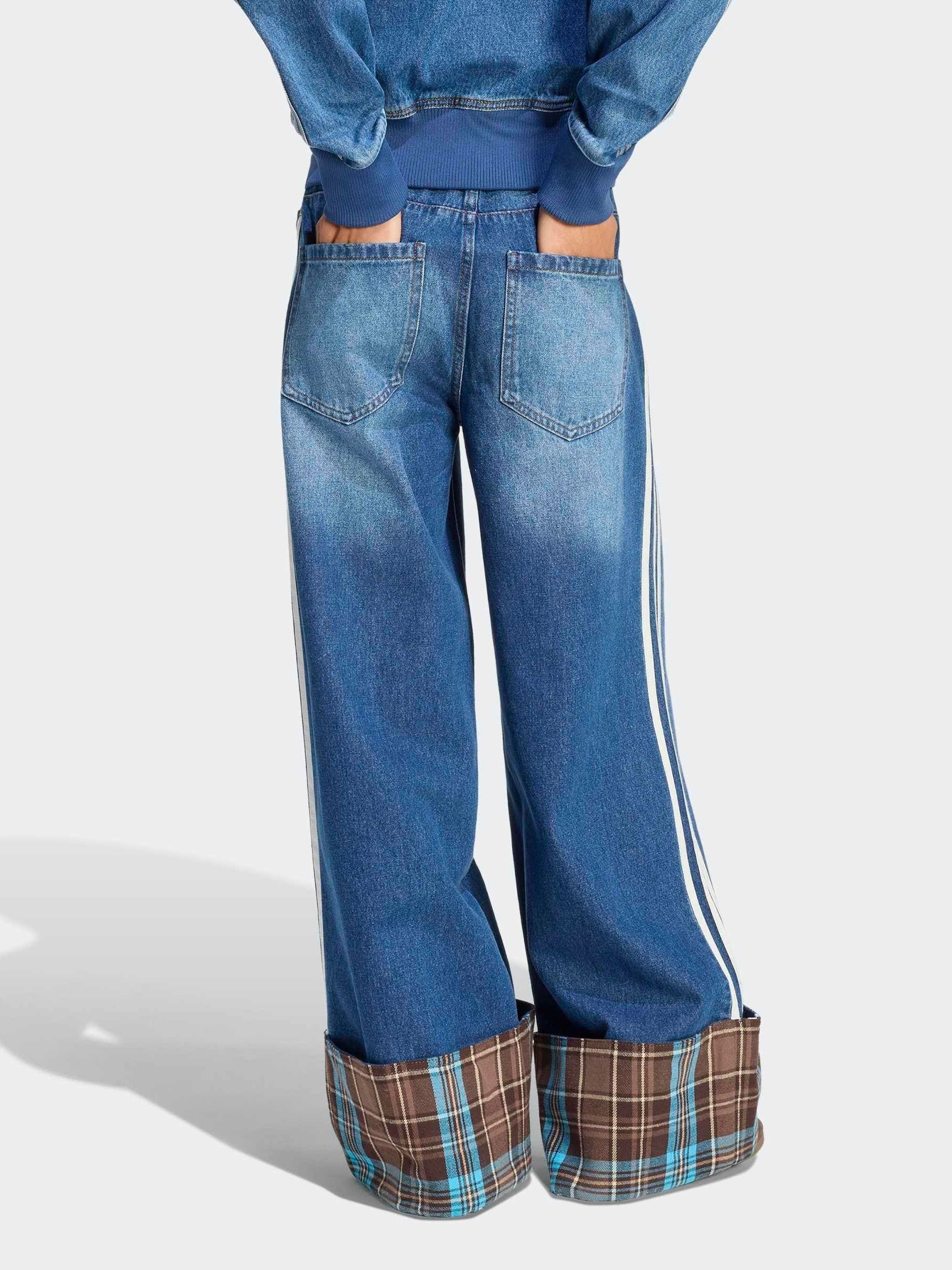 Buy adidas Originals Blue Denim Wide Leg Jeans from Next USA