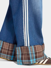 adidas Originals Blue Denim Wide Leg Jeans - Image 4 of 6