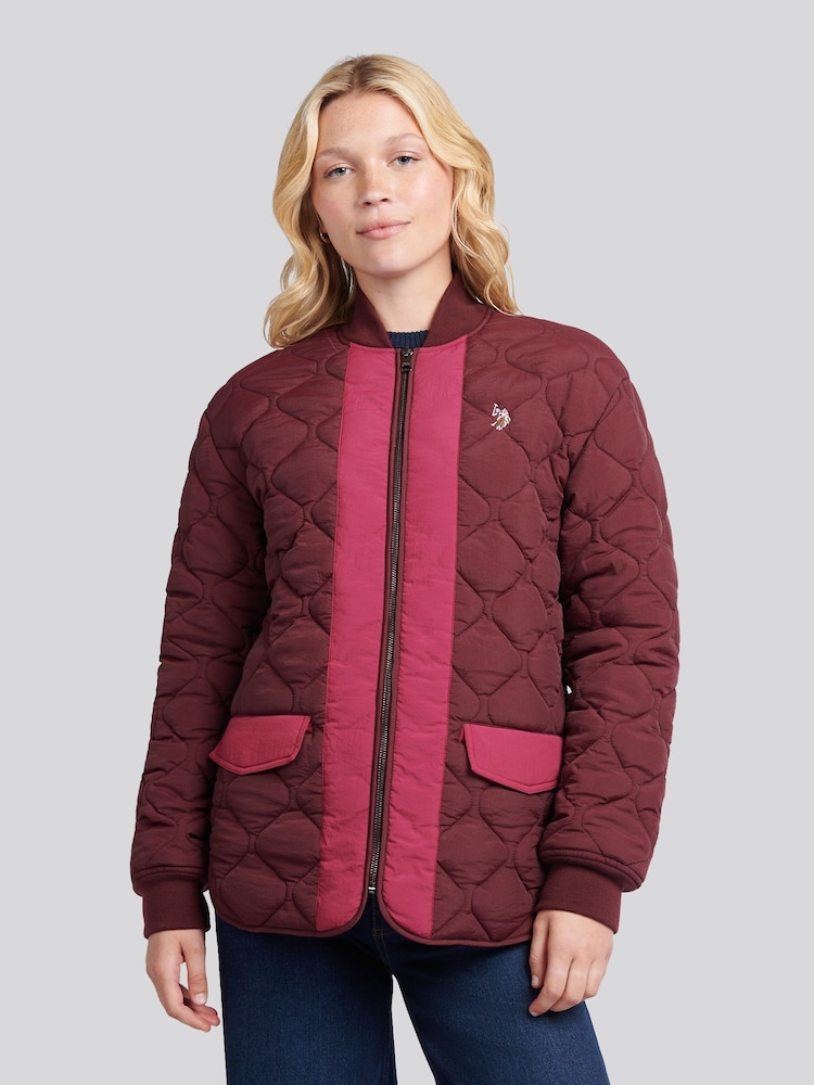 U.S. Polo Assn. Brown Contrast Bomber Jacket - Image 1 of 11