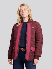 U.S. Polo Assn. Brown Contrast Bomber Jacket - Image 3 of 11