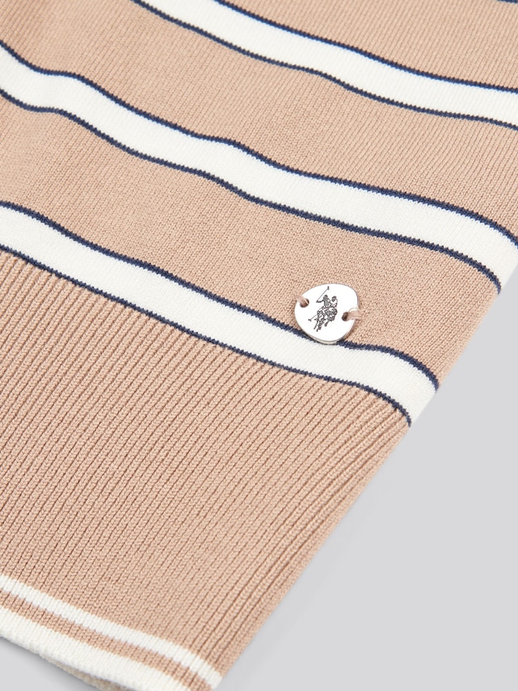 U.S. Polo Assn. Natural Stripe Crew Neck Jumper - Image 7 of 7 U.S. Polo Assn. Natural Stripe Crew Neck Jumper - Image 7 of 7