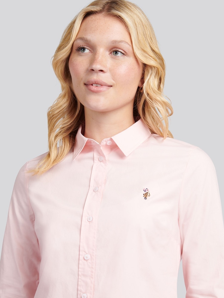 U.S. Polo Assn. Pink Stretch Classic Fit Oxford Shirt - Image 2 of 10