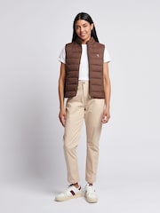 U.S. Polo Assn. Brown Lightweight Puffer Gilet - Image 3 of 5