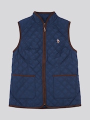U.S. Polo Assn. Blue Bound Quilted Hacking Gilet - Image 7 of 10