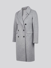 U.S. Polo Assn. Grey Wool Blend Double Breasted Coat - Image 7 of 12