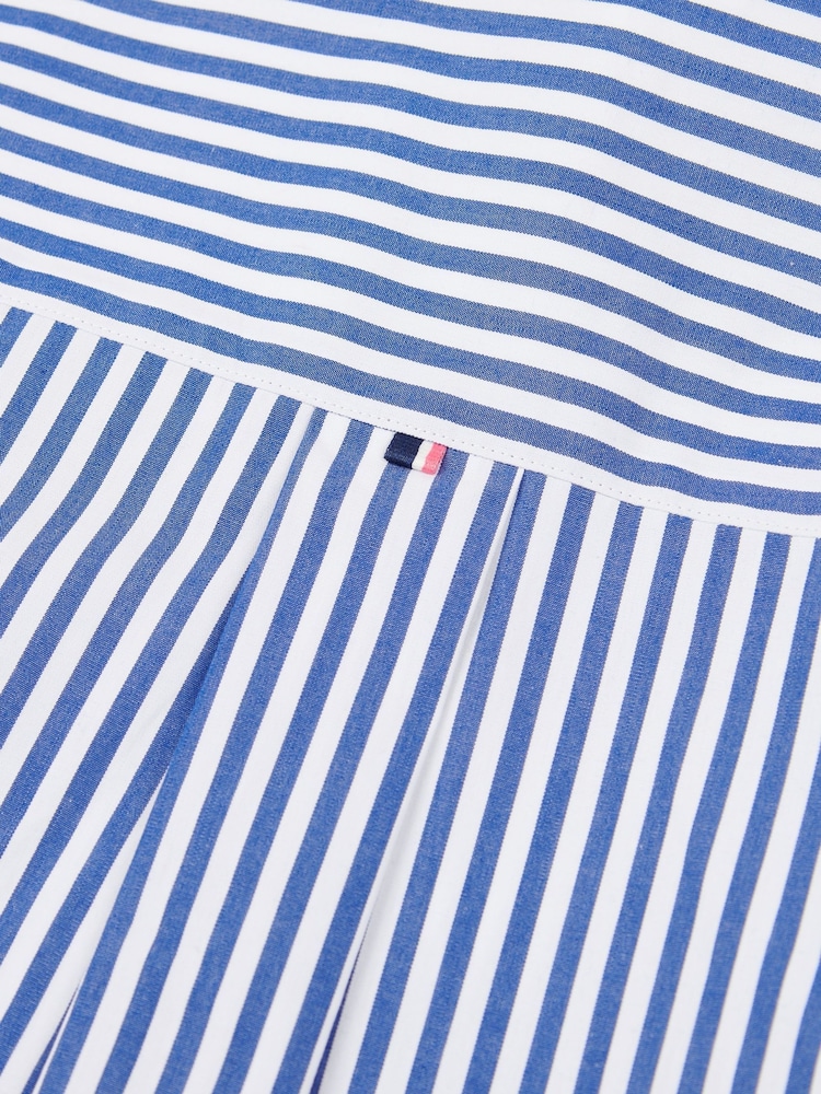 Azul - U.S. Polo Assn. Cotton Poplin Loose Fit Stripe Shirt - Imagem 10 de 10